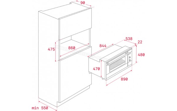 TEKA HSF 900 - Sch&eacute;ma technique
