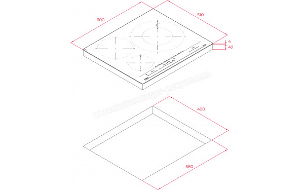 TEKA IZC 63630 W - Dimensions