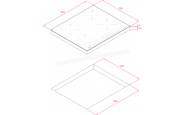 TEKA IZC 64010 - Dimensions