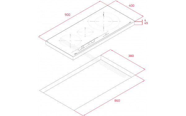 TEKA IZC 93320 MST - Dimensions