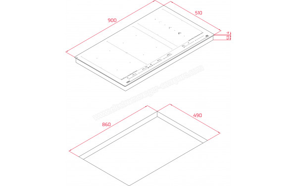 TEKA DirectSense IZF 99700 MST - Dimensions