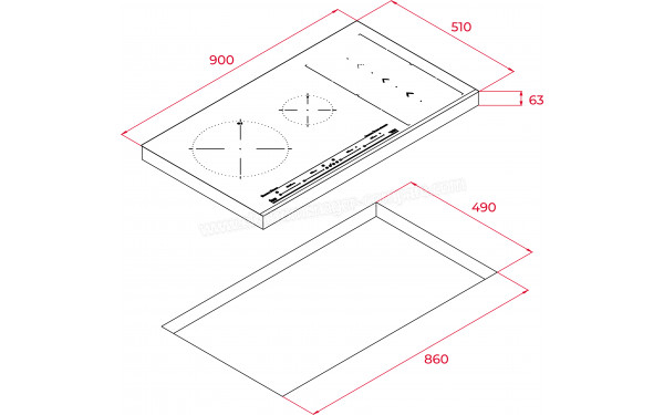 TEKA IZS 96600 MSP - Dimensions