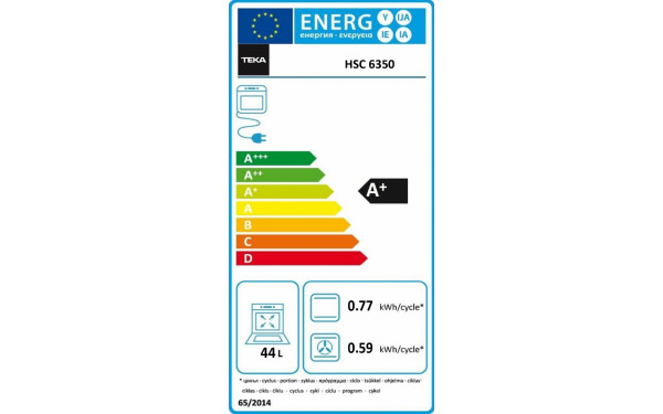 TEKA NEO HSC 6350 SS - &Eacute;tiquette &eacute;nergie