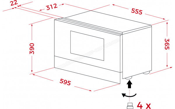 TEKA NEO MS 6220 BIS L SS - Dimensions