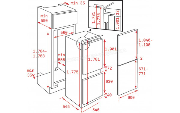 TEKA RBF 73340 FI - Sch&eacute;ma technique d'installation