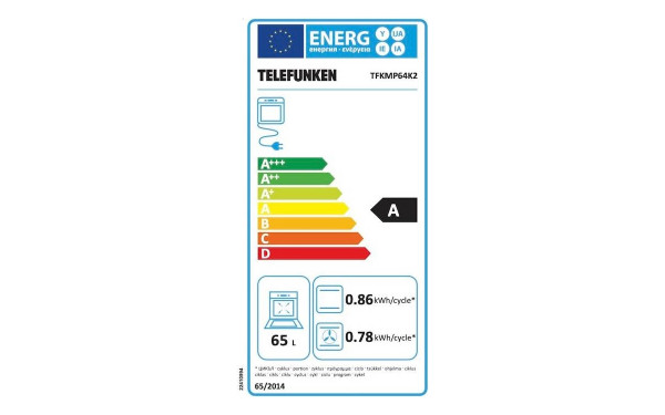 TELEFUNKEN TFKMP64K2 - &Eacute;tiquette &eacute;nergie v2