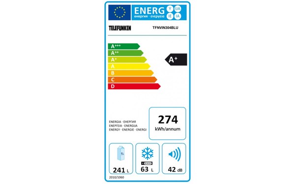 TELEFUNKEN TFNVIN304BLU - &Eacute;tiquette &eacute;nergie