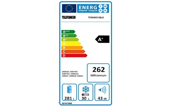 TELEFUNKEN TFNVIN311BLK - &Eacute;tiquette &eacute;nergie
