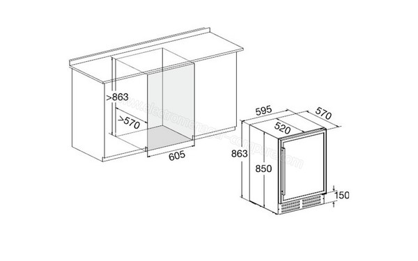 TEMPTECH GRN46DW - Sch&eacute;ma d'encastrement
