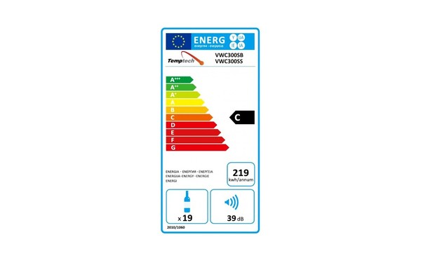TEMPTECH VWC300SS - &Eacute;tiquette &eacute;nergie