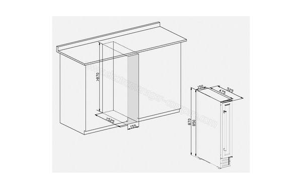 TEMPTECH VWC7 - Sch&eacute;ma d'encastrement