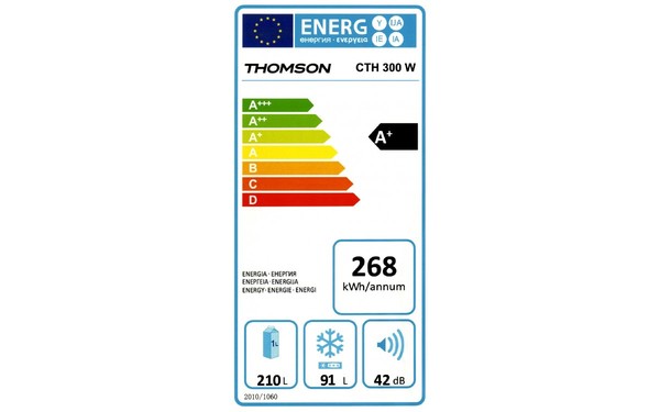 THOMSON CTH300W - &Eacute;tiquette &eacute;nergie