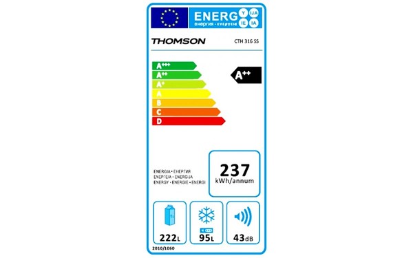 THOMSON CTH 316 SS - &Eacute;tiquette &eacute;nergie