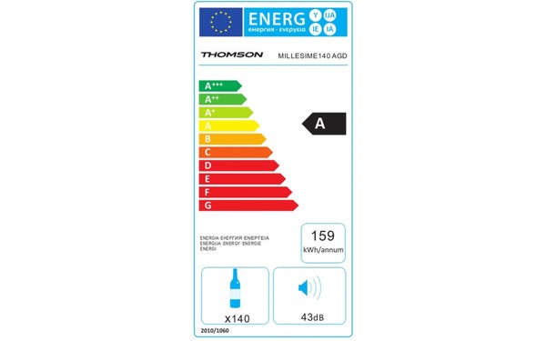 THOMSON MILLESIME 140 AGD - &Eacute;tiquette &eacute;nergie