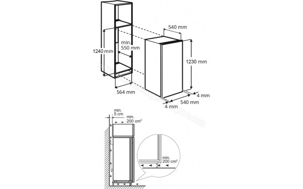 THOMSON TH1224FBI2 - Dimensions