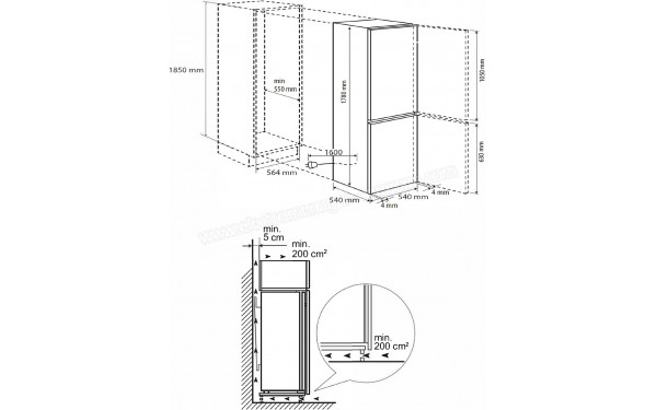 THOMSON TH178EBI2 - Dimensions