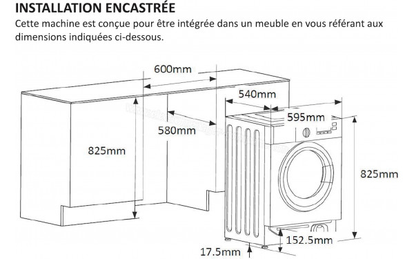 THOMSON THBI1468WD - Dimensions