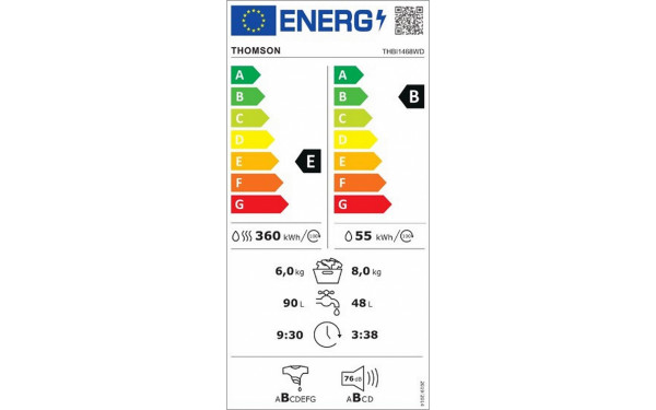THOMSON THBI1468WD - &Eacute;tiquette &eacute;nergie v2