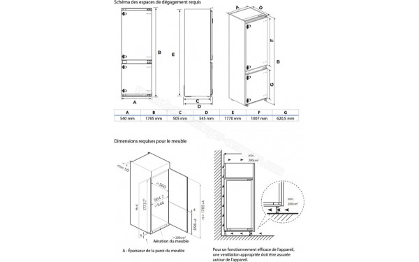 THOMSON THBI178NFE - Dimensions