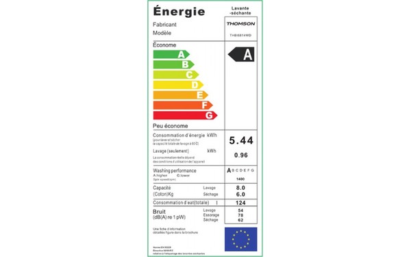 THOMSON THBI6814WD - &Eacute;tiquette &eacute;nergie