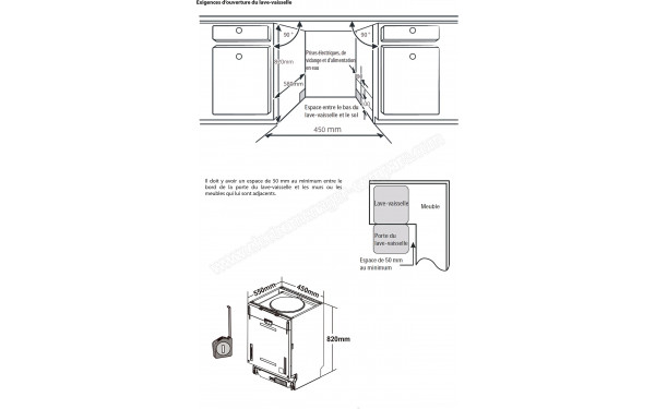 THOMSON THBIDW45DFULLSLID - Dimensions