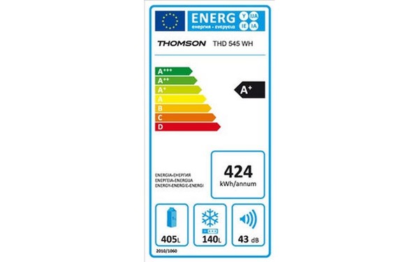 THOMSON THD545WH - &Eacute;tiquette &eacute;nergie