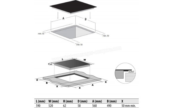 THOMSON THI3FRA - Dimensions
