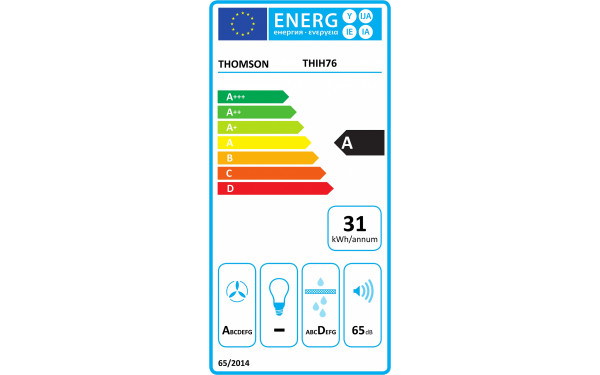 THOMSON THIH76 - &Eacute;tiquette &eacute;nergie