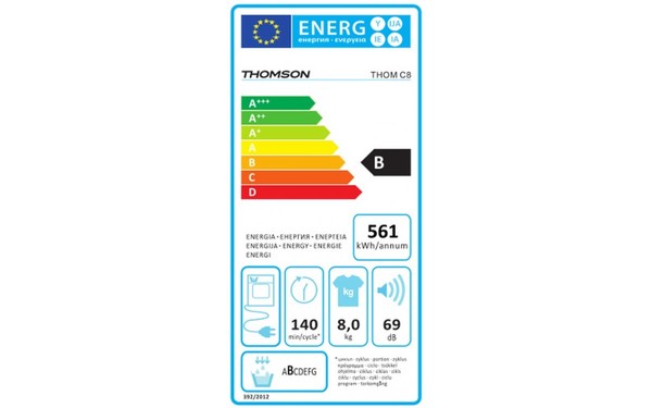 THOMSON THOM C8 - &Eacute;tiquette &eacute;nergie