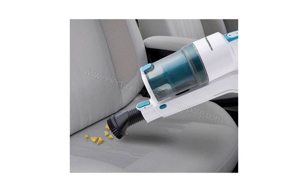 THOMSON THVC822WBL - Vue 3/4 droite avec brosse ovale