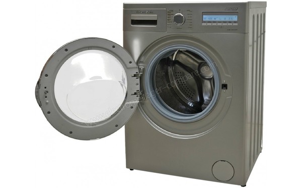 THOMSON THWD1496 Silver - Vue 3/4 droite avec hublot ouvert (cr&eacute;dit : Darty)