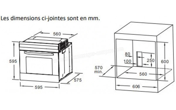 THOMSON TMFC70IX2 - Dimensions