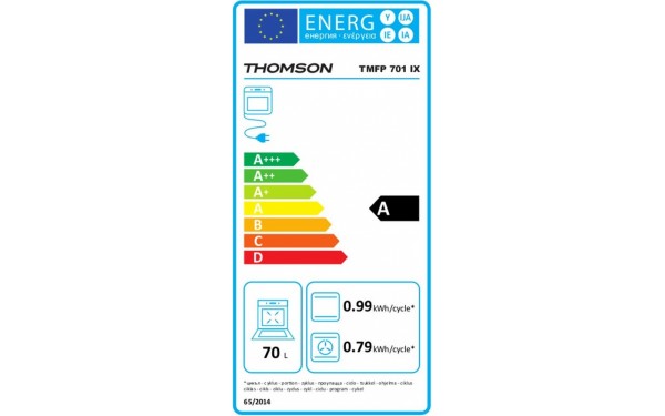 THOMSON TMFP701IX - &Eacute;tiquette &eacute;nergie
