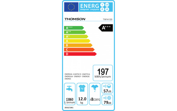 THOMSON TW14120 - &Eacute;tiquette &eacute;nergie
