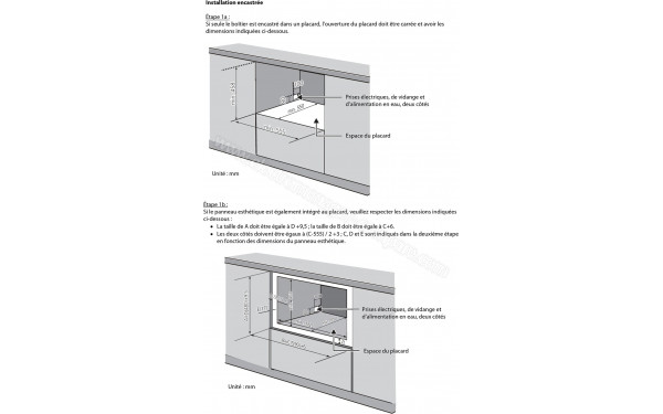 THOMSON TWBI476FCOMPACT - Dimensions