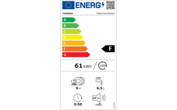 THOMSON TWBI476FCOMPACT - &Eacute;tiquette &eacute;nergie v2