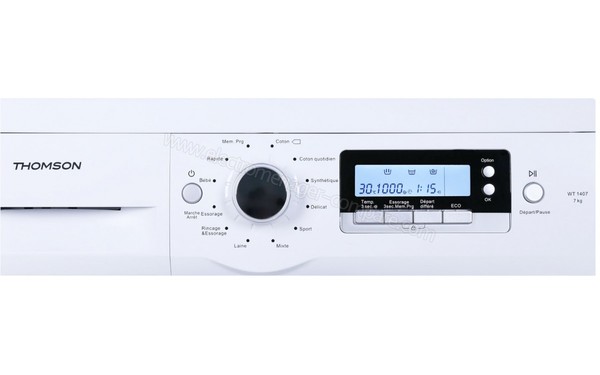 THOMSON WT1407 - Panneau de commandes (cr&eacute;dit : Darty)