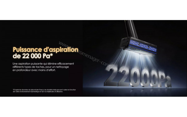 TINECO Floor One S7 Fold - Puissance d'aspiration