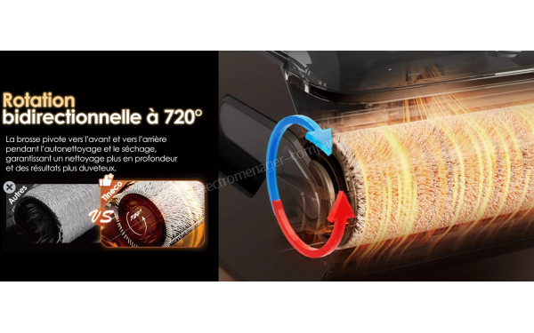 TINECO Floor One S7 Fold - Rotation bidirectionnelle &agrave; 720&deg;