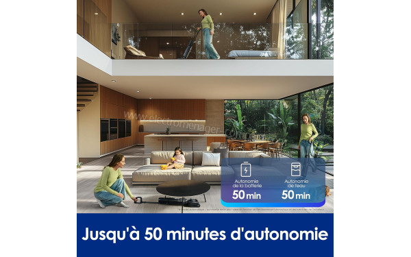 TINECO Floor One S7 Stretch Ultra - Autonomie jusqu'&agrave; 50 minutes