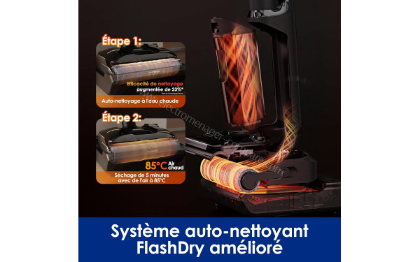 TINECO Floor One S7 Stretch Ultra - Syst&egrave;me d'auto-nettoyage FlashDry 