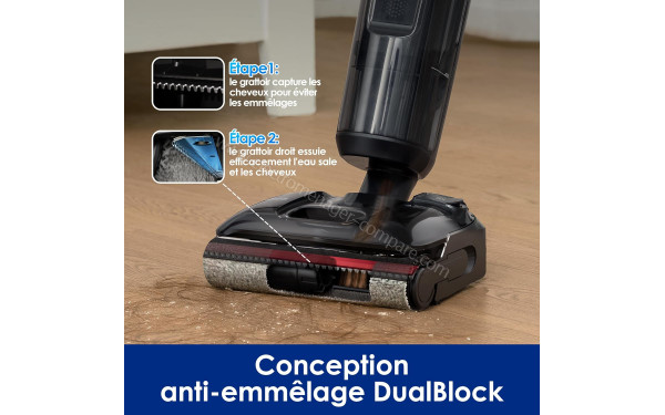 TINECO Floor One S7 Stretch Ultra - Conception anti-noeuds DualBlock
