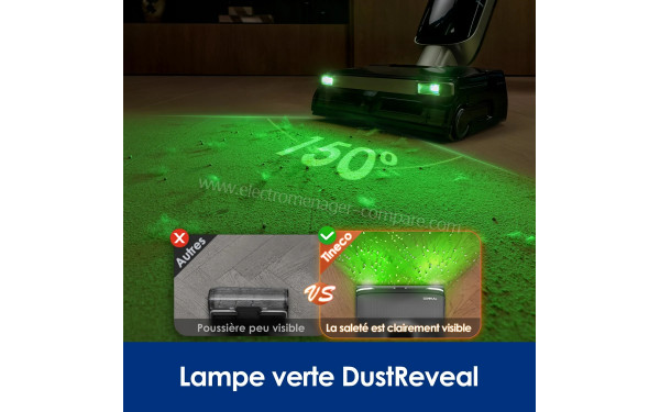 TINECO Floor One S9 Master - Lampe verte DustReveal