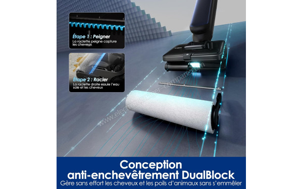 TINECO Floor One Station S9 Artist - Conception anti-enchev&ecirc;trement DualBlock