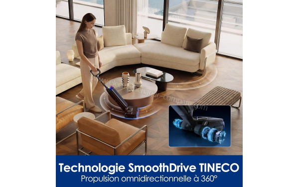 TINECO Floor One Station S9 Artist - Technologie &agrave; propulsion omnidirectionnelle &agrave; 360&deg; SmoothDrive