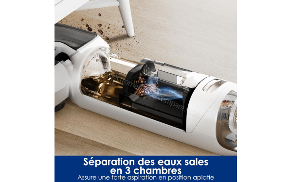 TINECO Floor One Stretch S6 - S&eacute;paration des eaux sales en 3 chambres