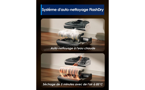 TINECO Floor One Switch S6 Stretch - Syst&egrave;me d'auto-nettoyage FlashDry
