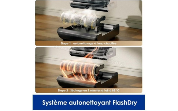 TINECO Floor One i6 Max Pro - Syst&egrave;me d'auto-nettoyage FlashDry
