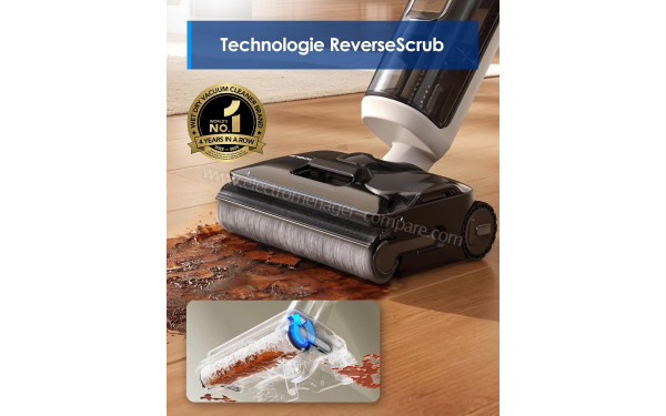 TINECO Floor One S7 Stretch Turbo - Technologie ReverseScrub