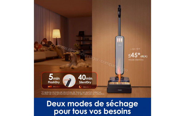 TINECO Floor One S9 Scientist Complete - Modes de s&eacute;chage doubles pour chaque besoin